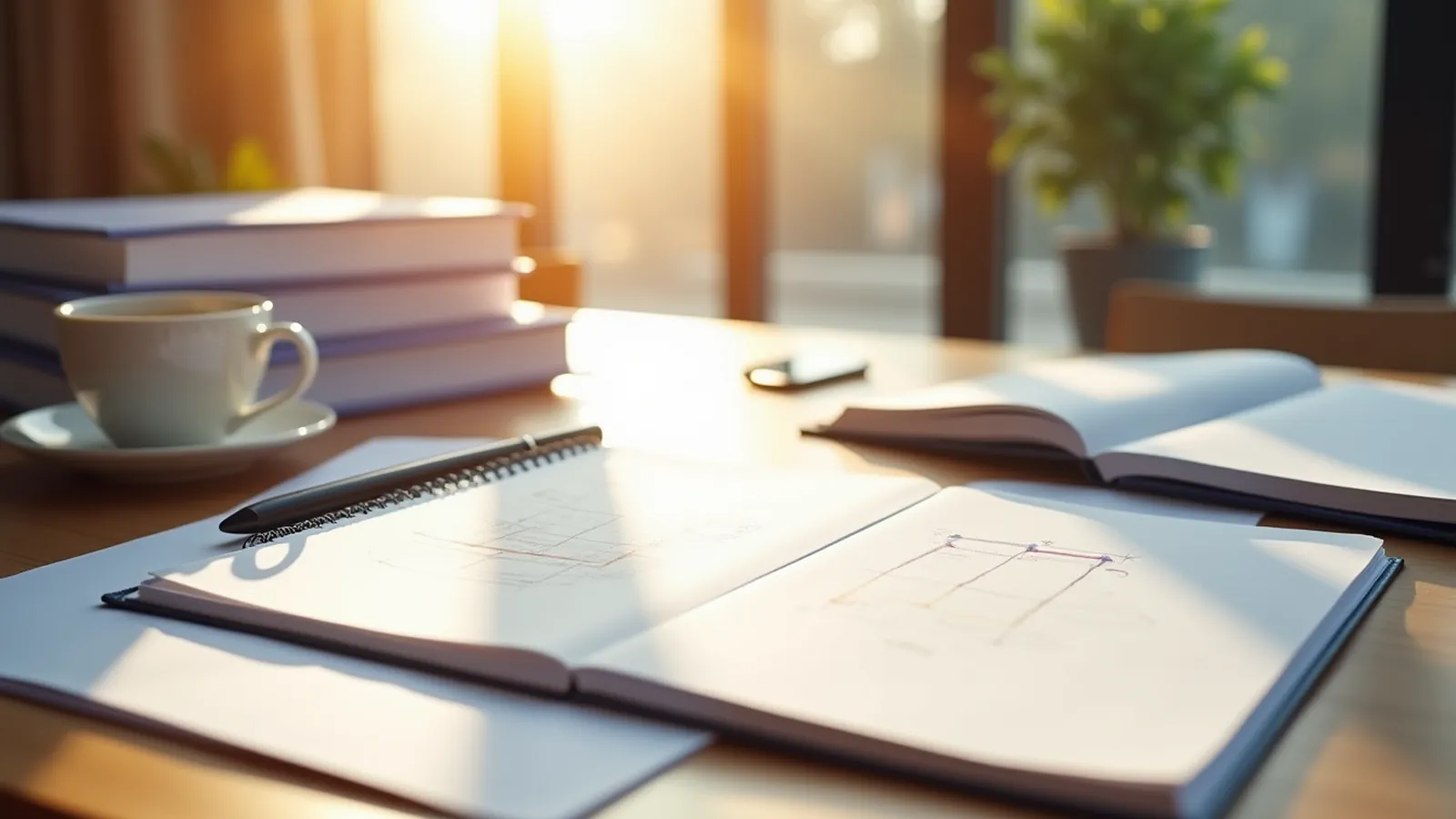 Blank folders and a notebook on a sunlit desk for a multiple-niche lead magnet.